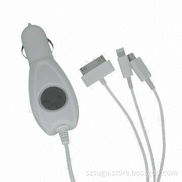 3-in-1 car charger, easy to see